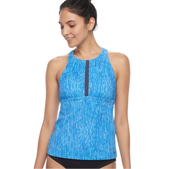 Nike High-Neck Tankini Top with Criss-Cross Back Straps - Picture 8 of 8